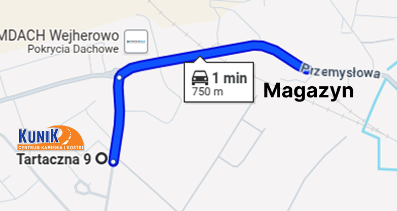 Magazyn dojazd kunik magazyn mapka
